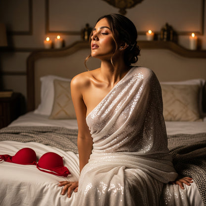 Whisper Sequin After Dark Saree