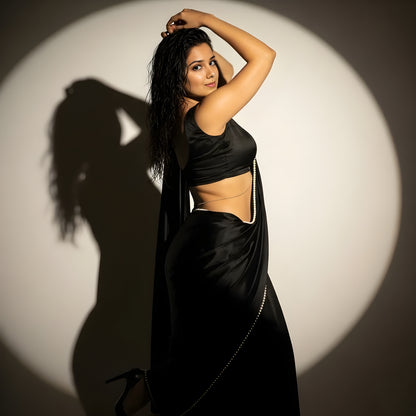 Midnight Pearl After Dark Saree