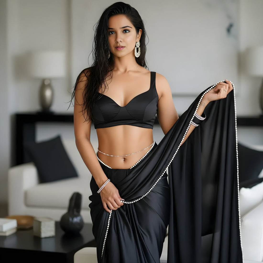 Midnight Pearl After Dark Saree