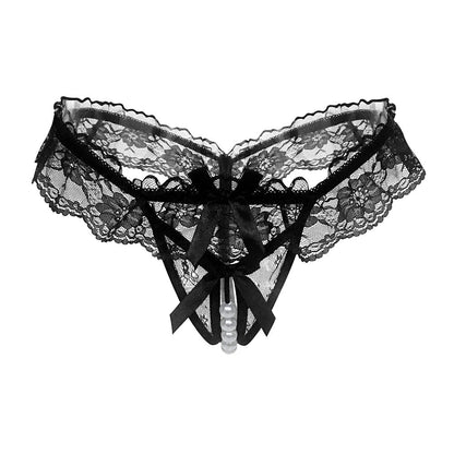 Lustrous Pearl-Accent Thong Authority of fashion