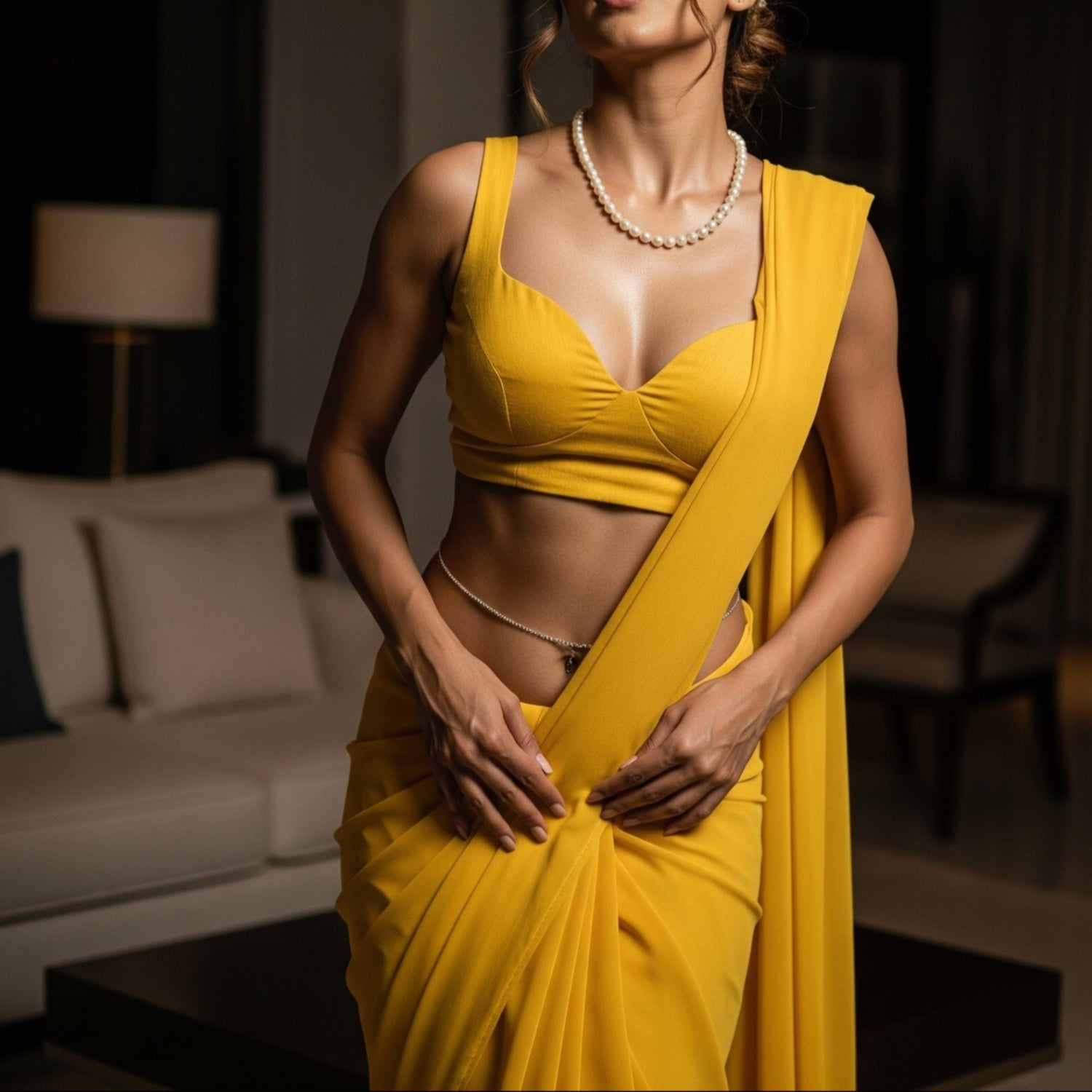 Golden Hour After-Dark Saree