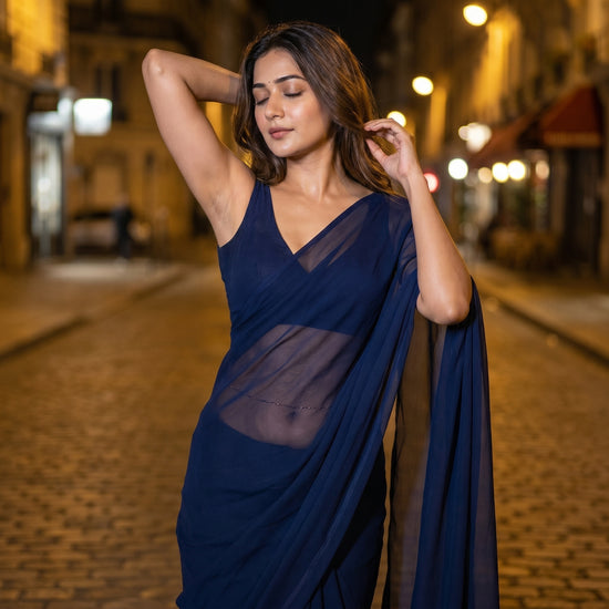 Bare Dusk Chiffon Saree