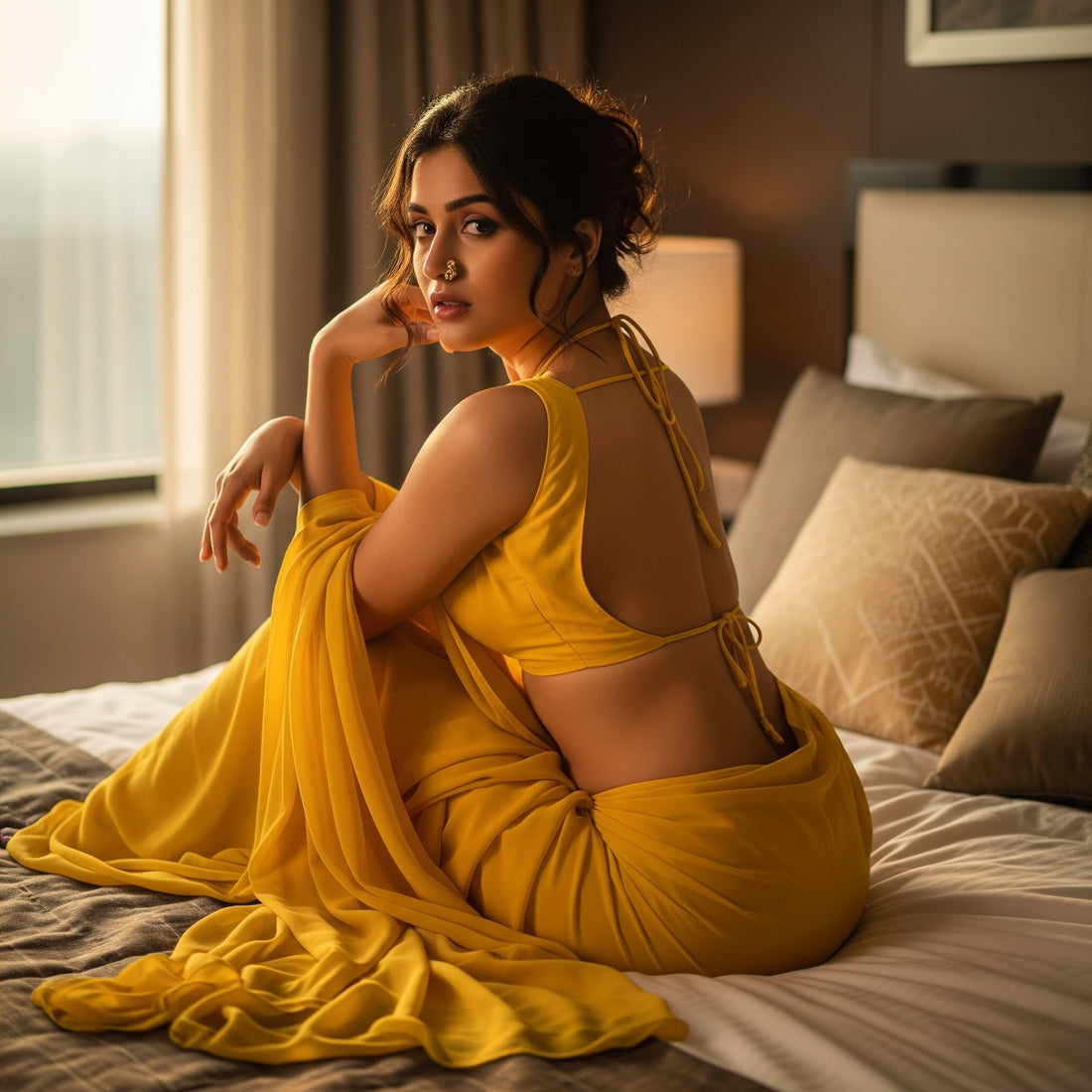 Golden Hour After-Dark Saree