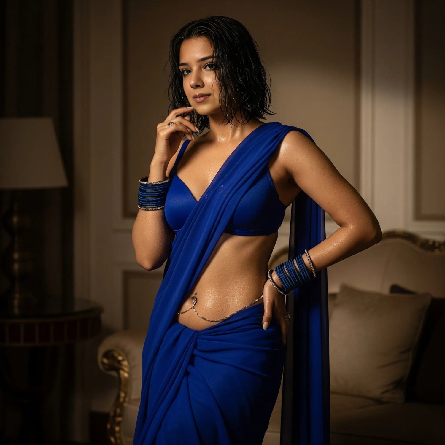 Bare Blush After Dark Saree