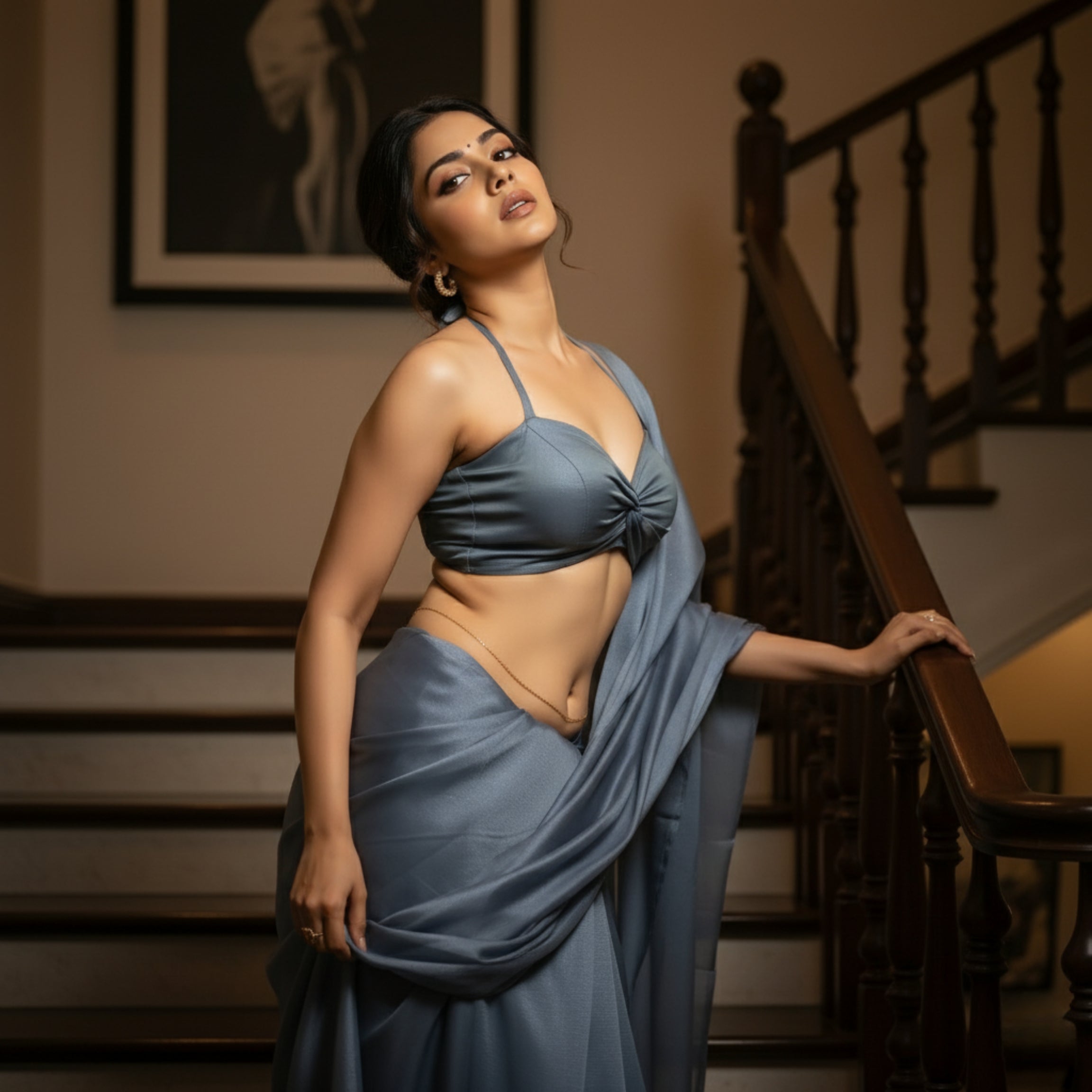 Emerald Sheen After Dark Saree