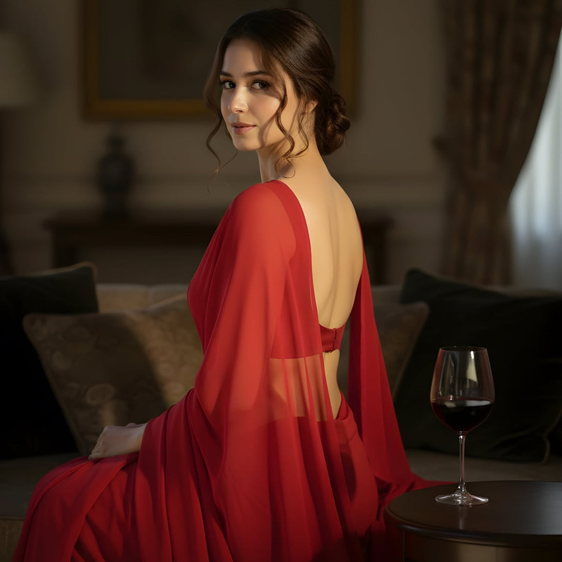 Velvet Temptation After Dark Saree