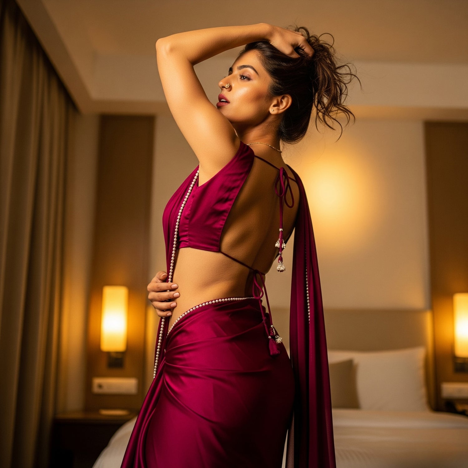 Pearled Desire Honeymoon Saree