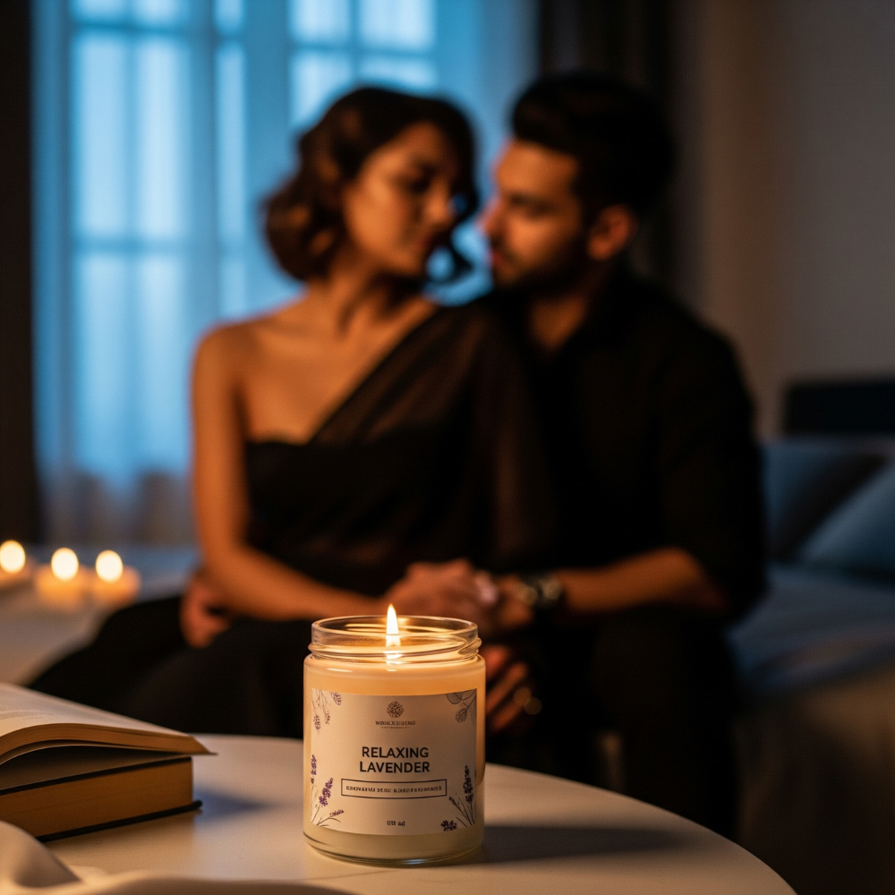 Candle labeled &