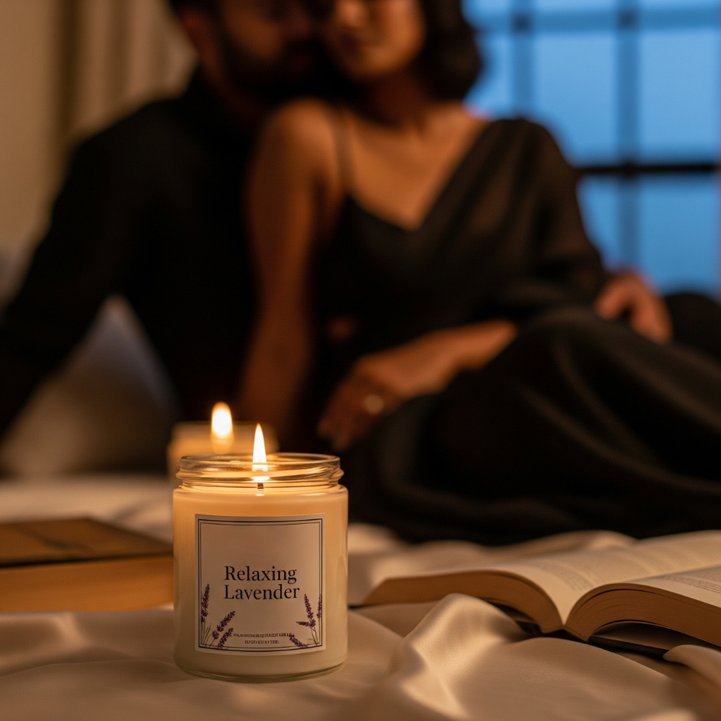 Candle labeled &