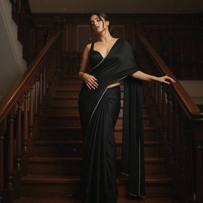 Midnight Pearl After Dark Saree