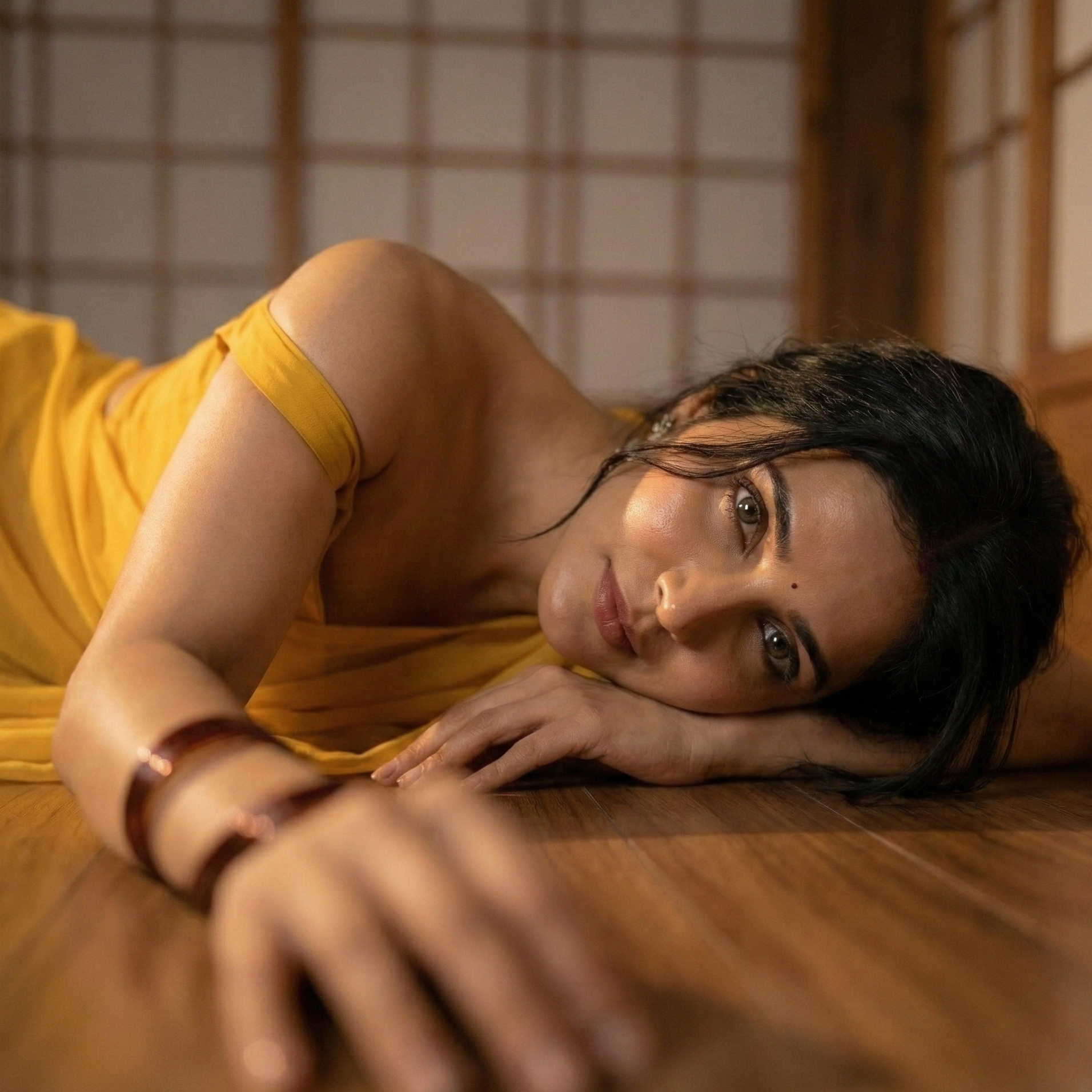 Imperia Serenity After Dark Saree gift idea – yellow saree for cheerful intimacy and summer evenings