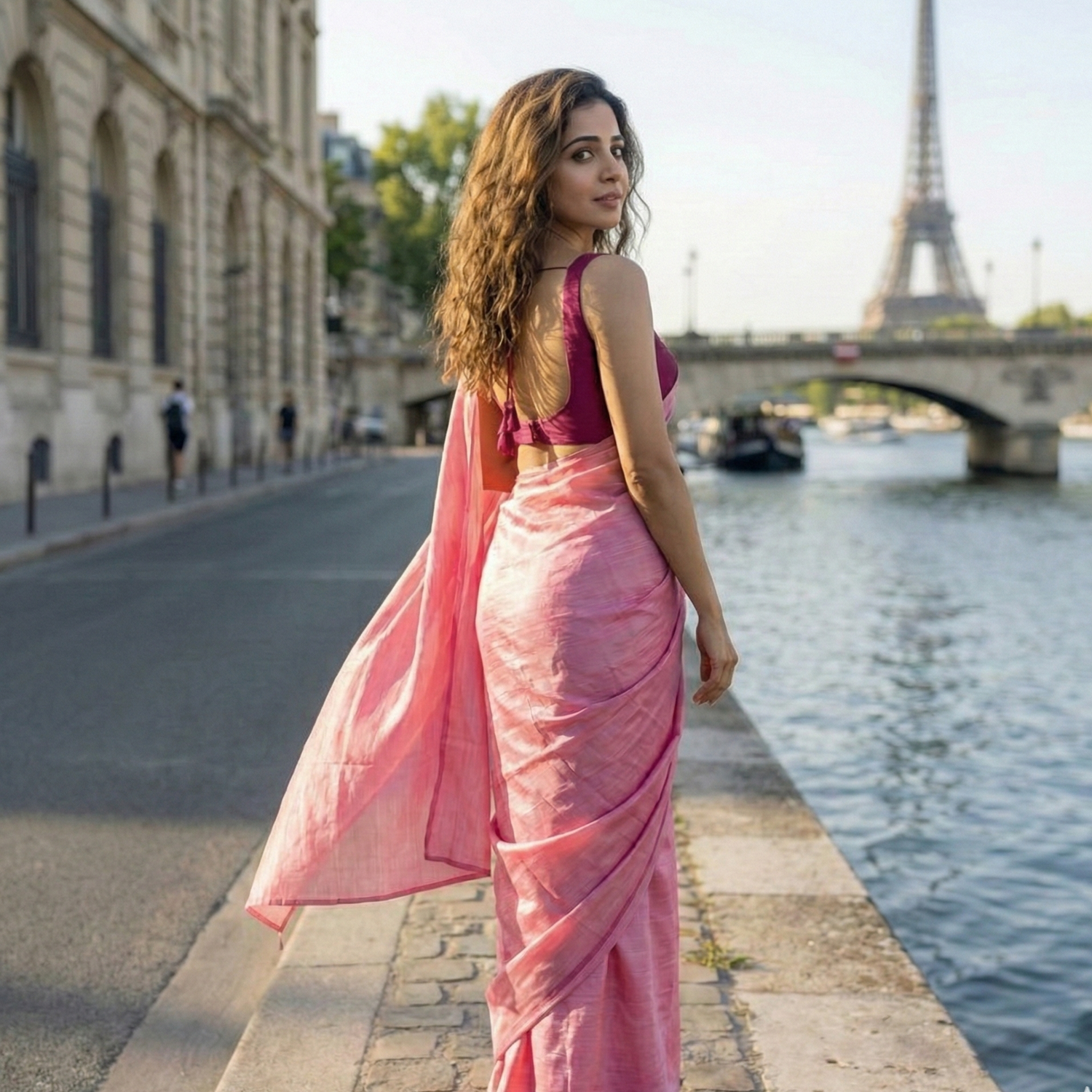Molten Muse Shimmer Chiffon Saree