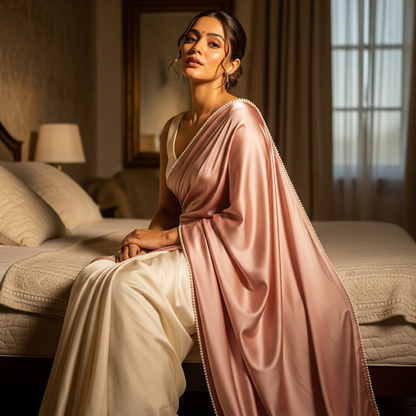 Pearl Crush Dual-Tone After Dark Saree