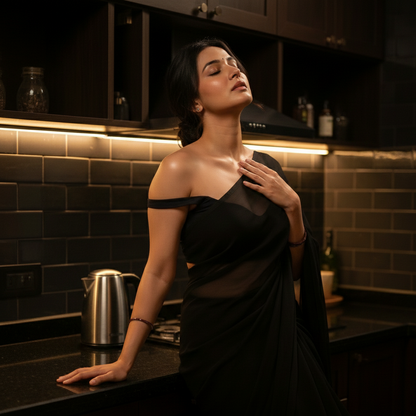 Stardust Seduction After Dark Saree with Belly Chain