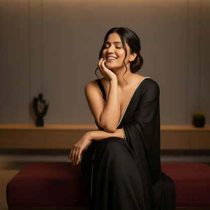 Midnight Pearl After Dark Saree