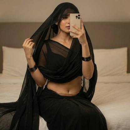Stardust Seduction After Dark Saree with Belly Chain