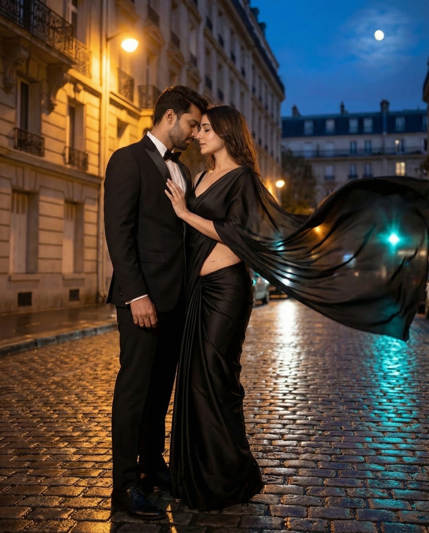 Whisper Secret After Dark Saree with Belly Chain