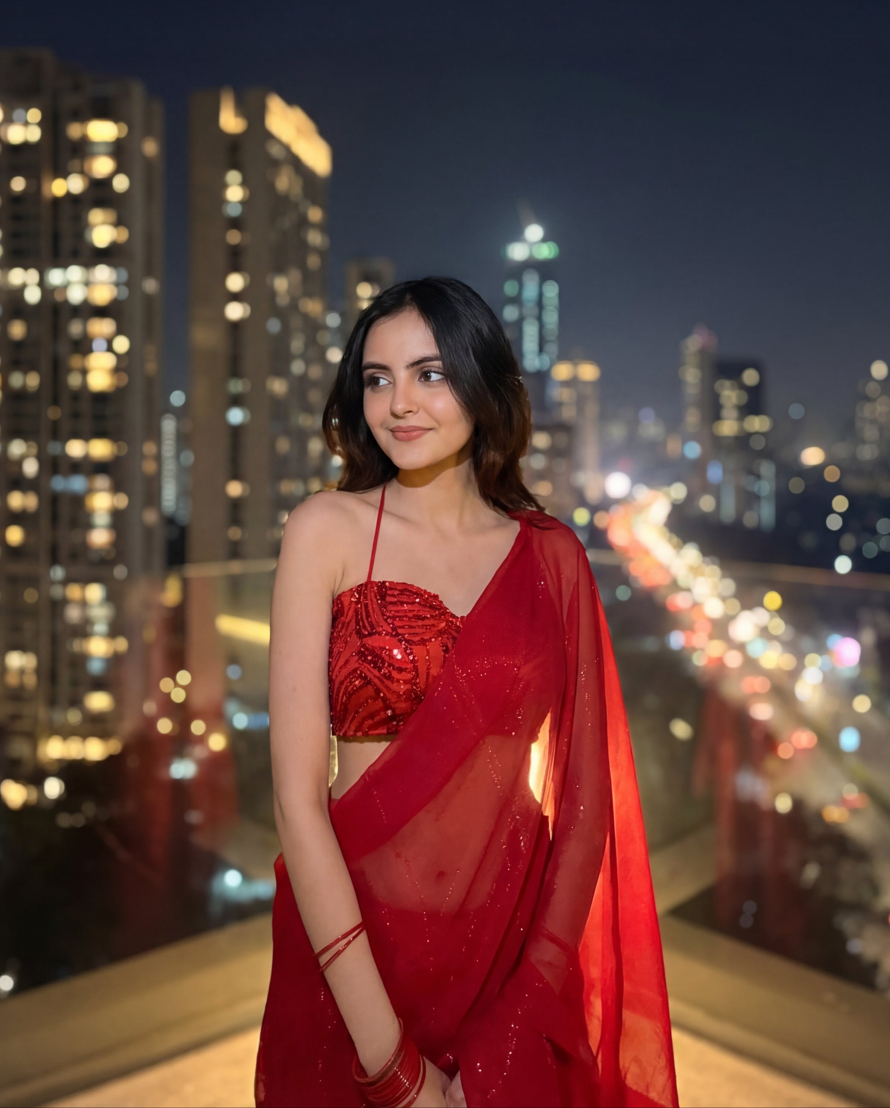 Starlace Flame After Dark Saree