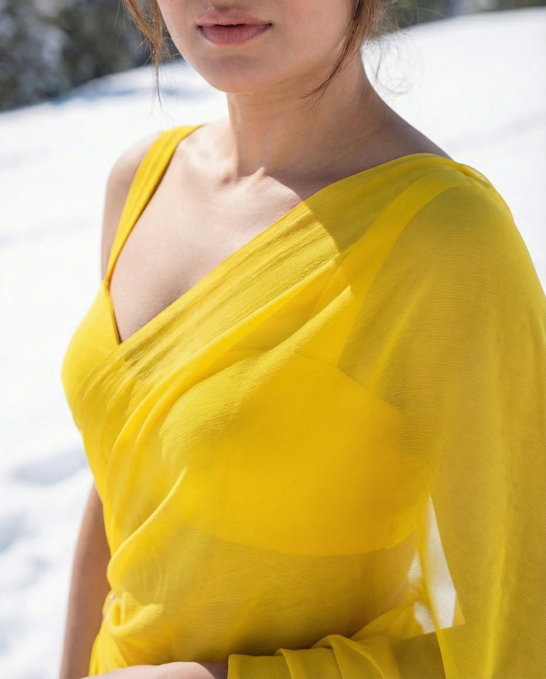 Amber Breath Chiffon Saree