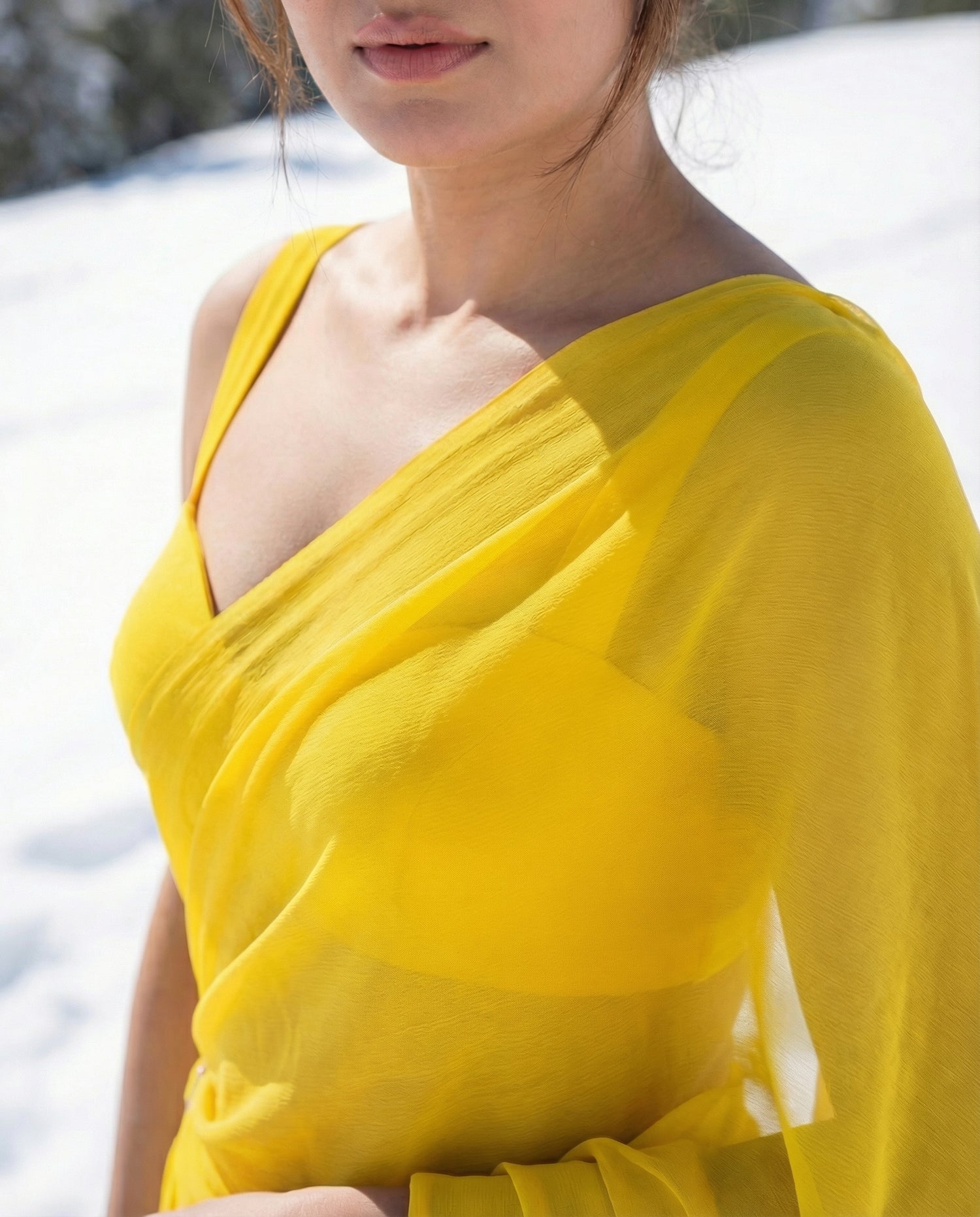 Amber Breath Chiffon Saree