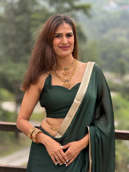 Pine Hush After Dark Saree