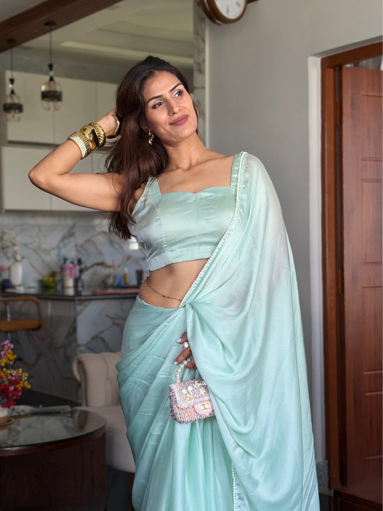 Ethereal Pearl After Dark Saree