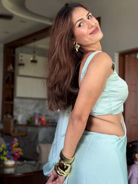 Ethereal Pearl After Dark Saree