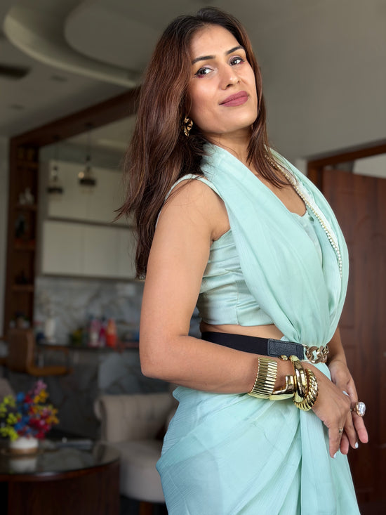 Ethereal Pearl After Dark Saree