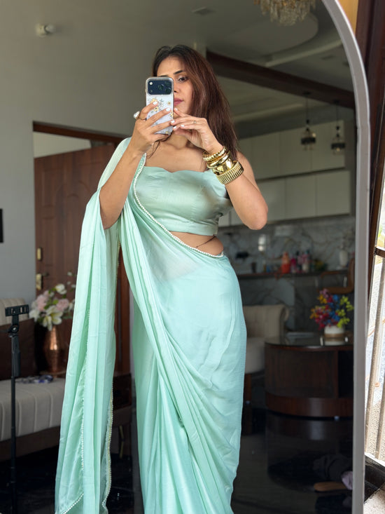 Ethereal Pearl After Dark Saree