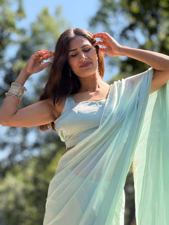 Ethereal Pearl After Dark Saree