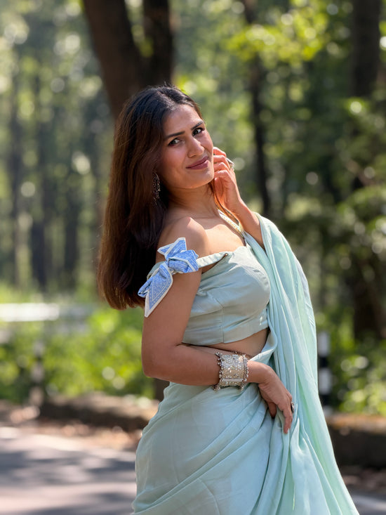 Ethereal Pearl After Dark Saree