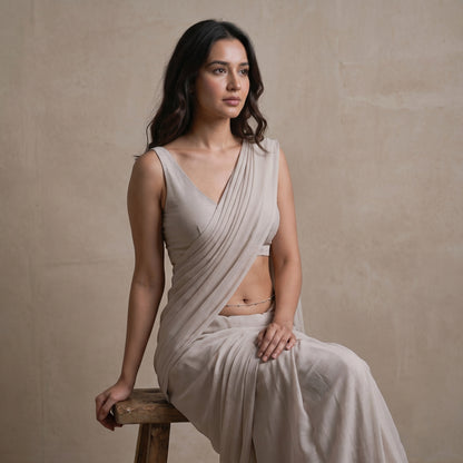 Haze Muse After Dark Saree with Belly Chain