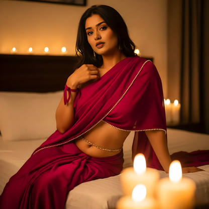 Pearled Desire Honeymoon Saree