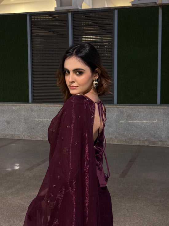 Mystic Plum After Dark Saree