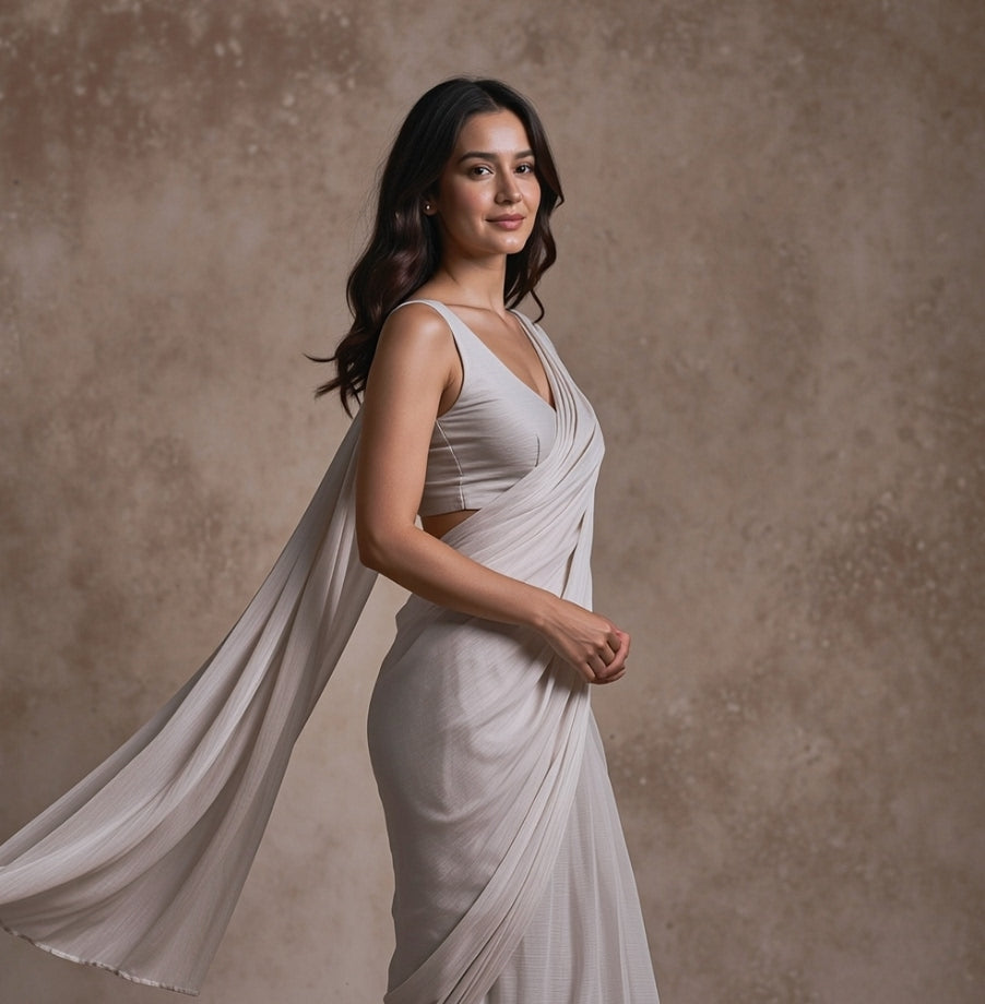 Haze Muse After Dark Saree with Belly Chain