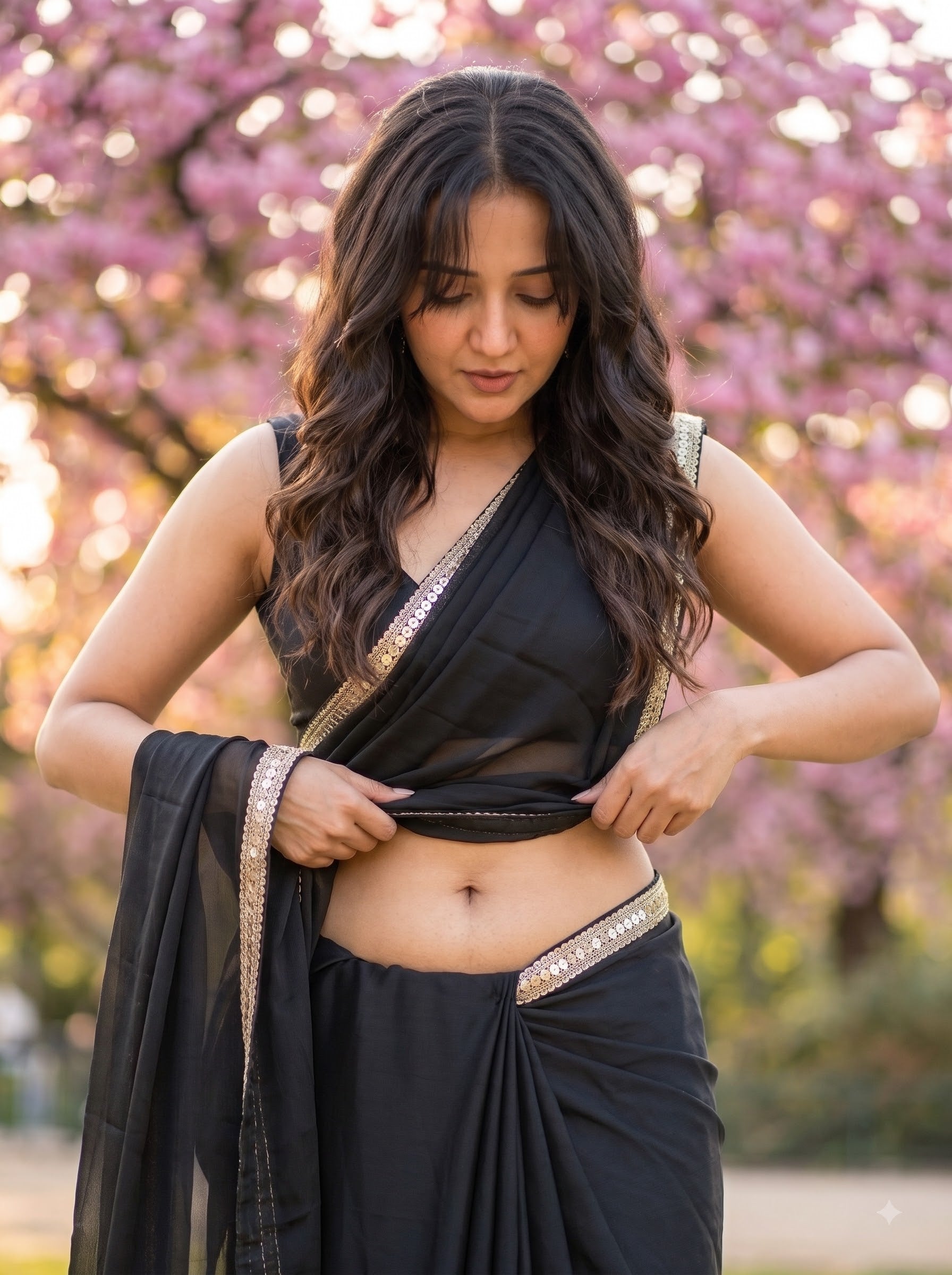 Obsidian Veil After Dark Saree