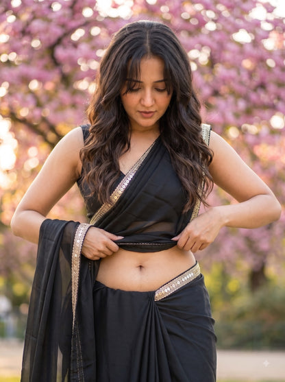 Obsidian Veil After Dark Saree