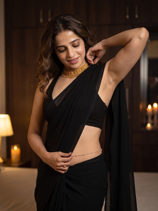Stardust Seduction After Dark Saree with Belly Chain