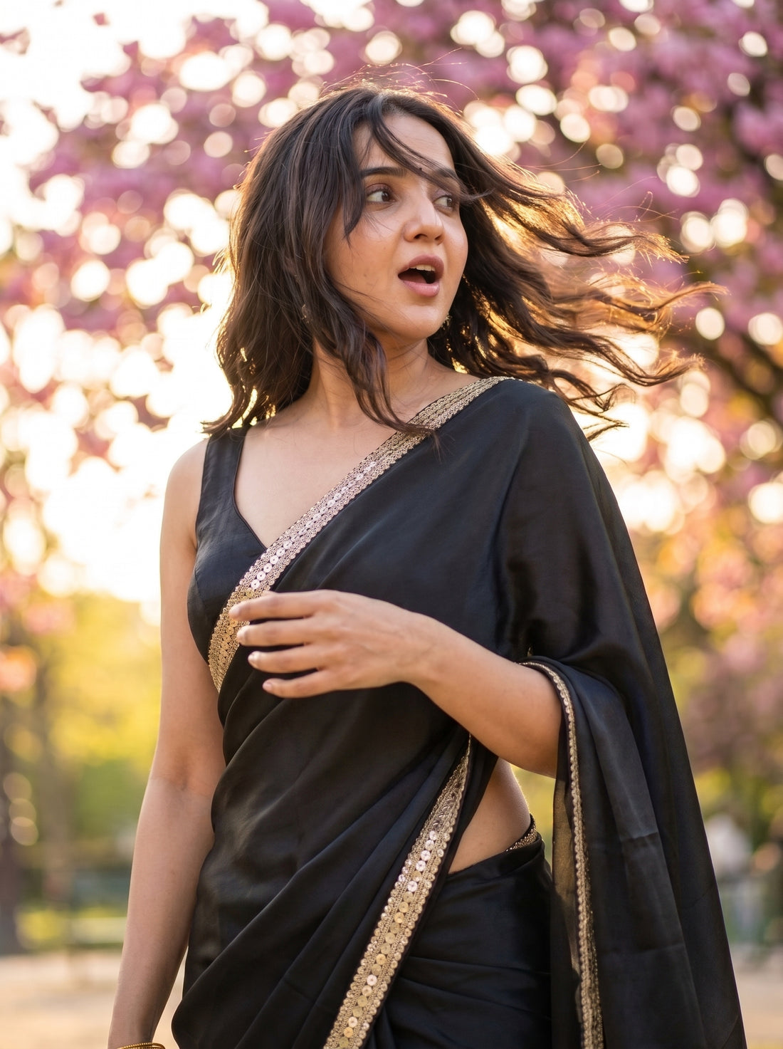 Obsidian Veil After Dark Saree