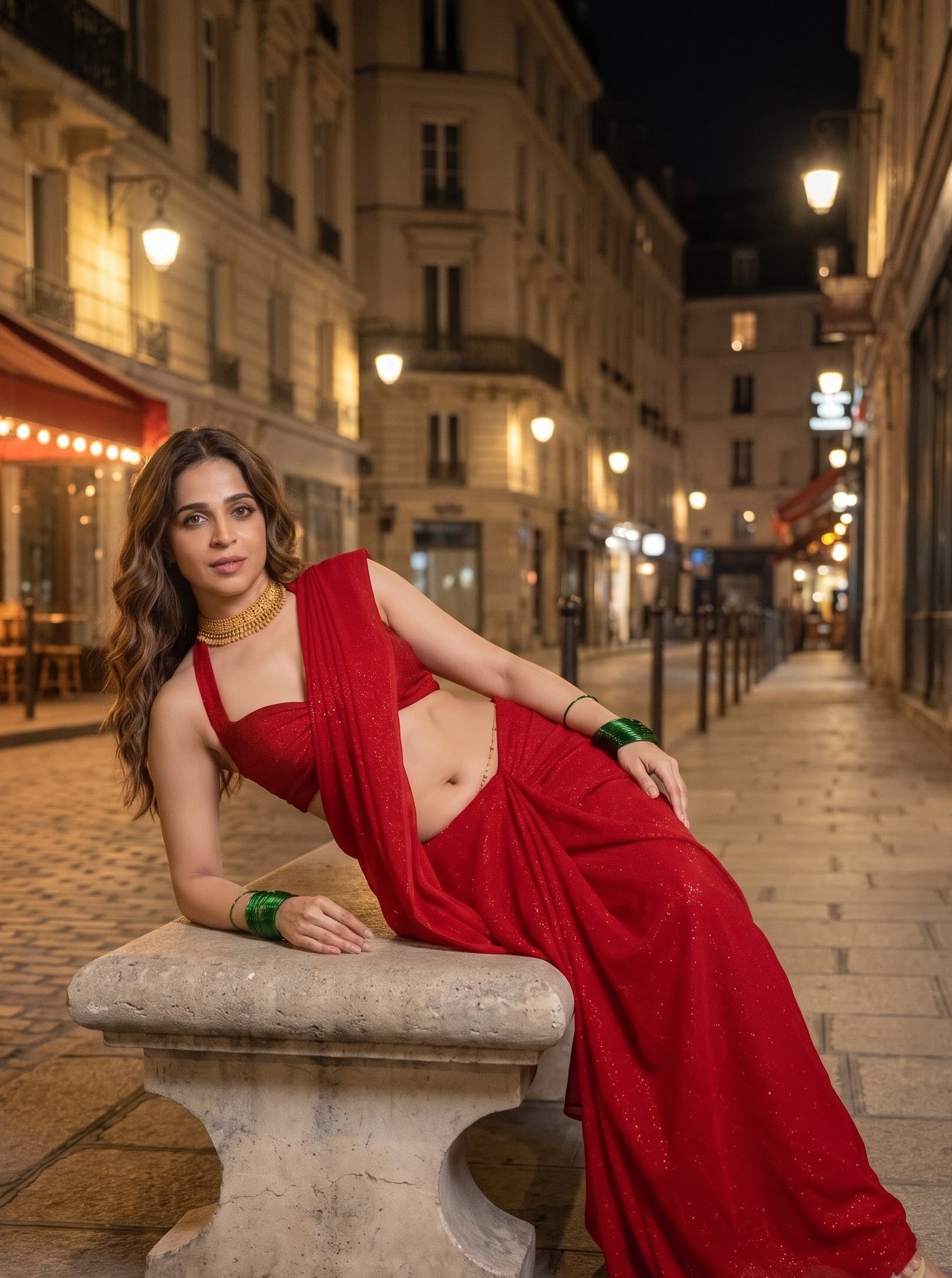 Starlace Flame After Dark Saree