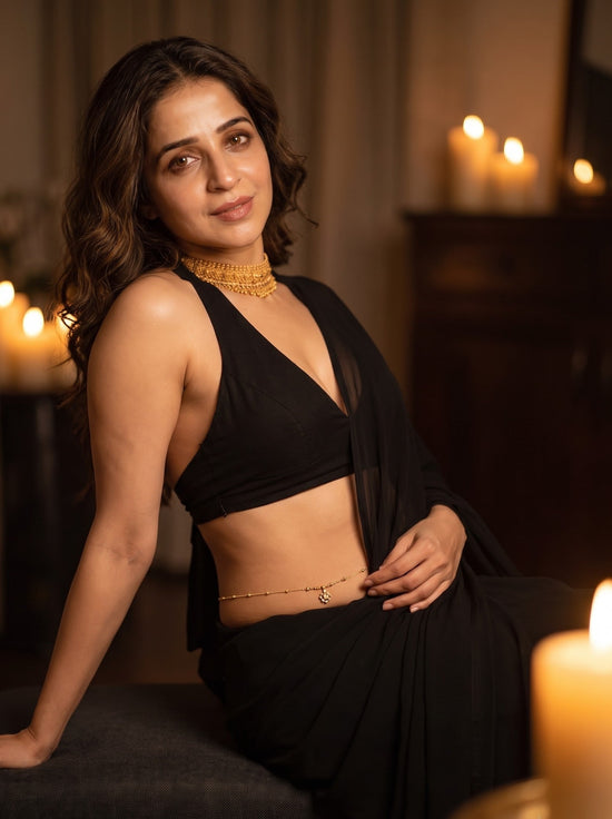 Stardust Seduction After Dark Saree with Belly Chain