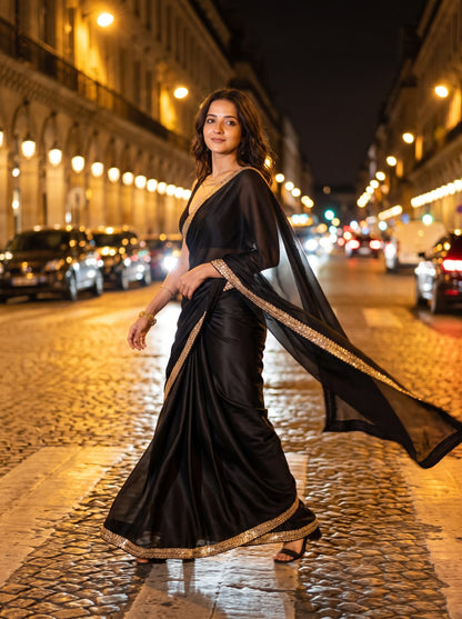 Obsidian Veil After Dark Saree