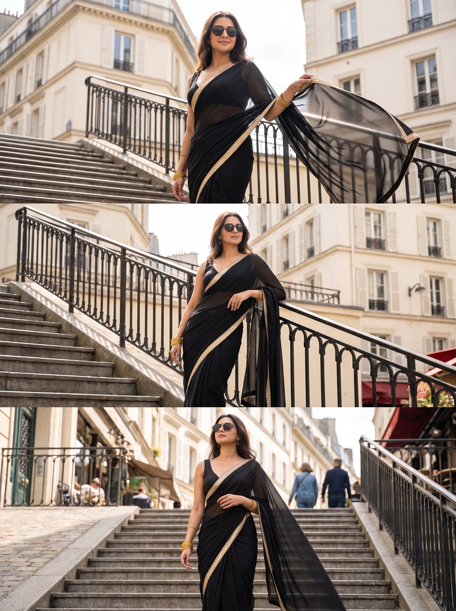 Obsidian Veil After Dark Saree