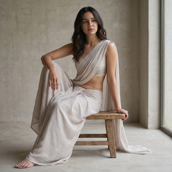 Haze Muse After Dark Saree with Belly Chain