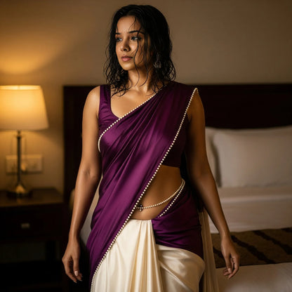 Plum Desire Dual-Tone After Dark Saree