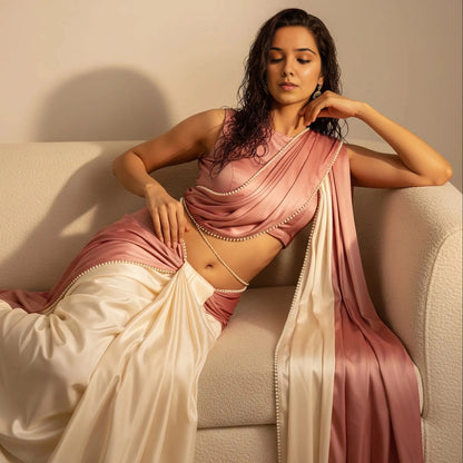 Pearl Crush Dual-Tone After Dark Saree
