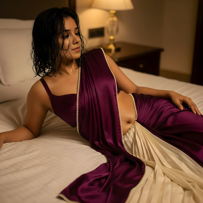 Plum Desire Dual-Tone After Dark Saree