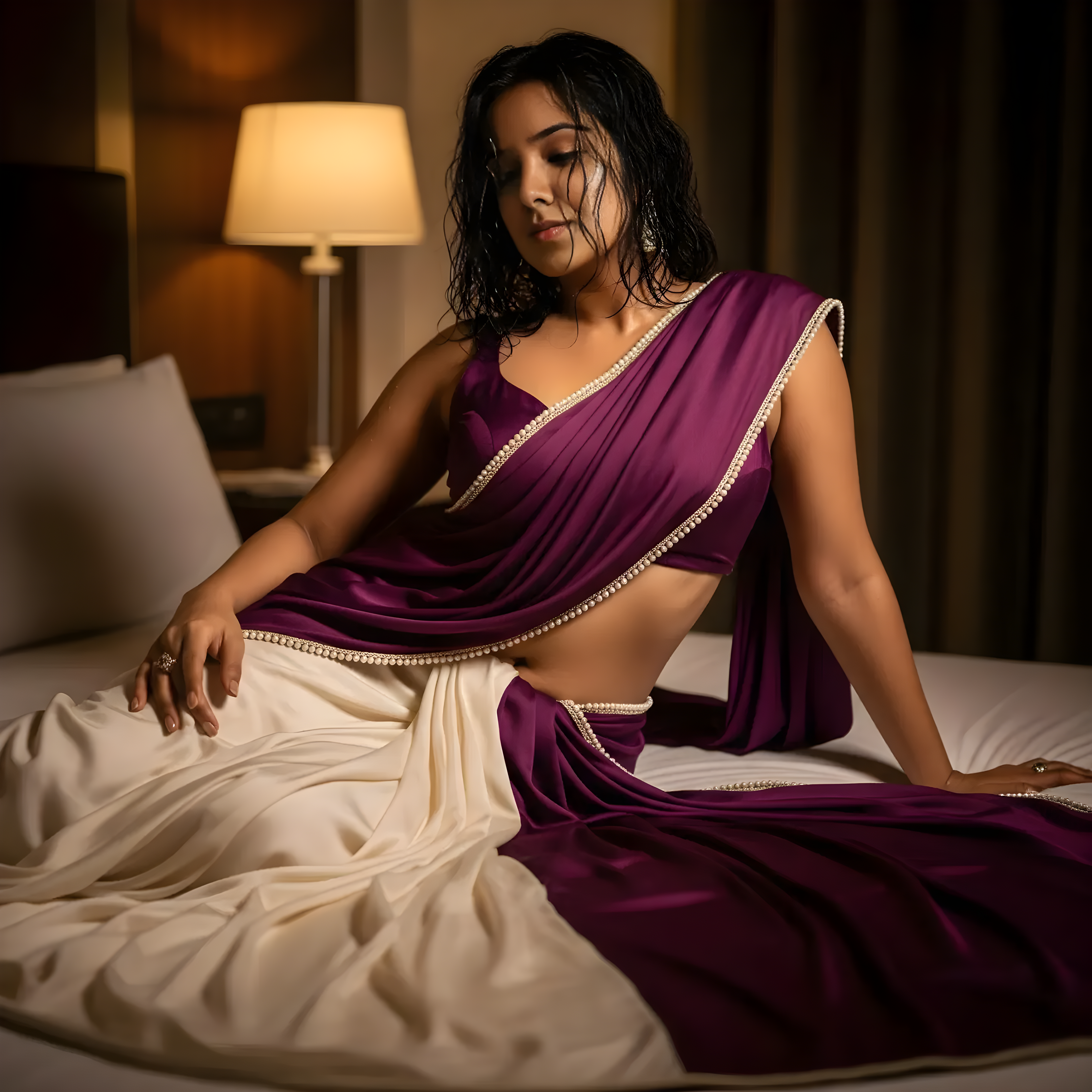 Plum Desire Dual-Tone After Dark Saree