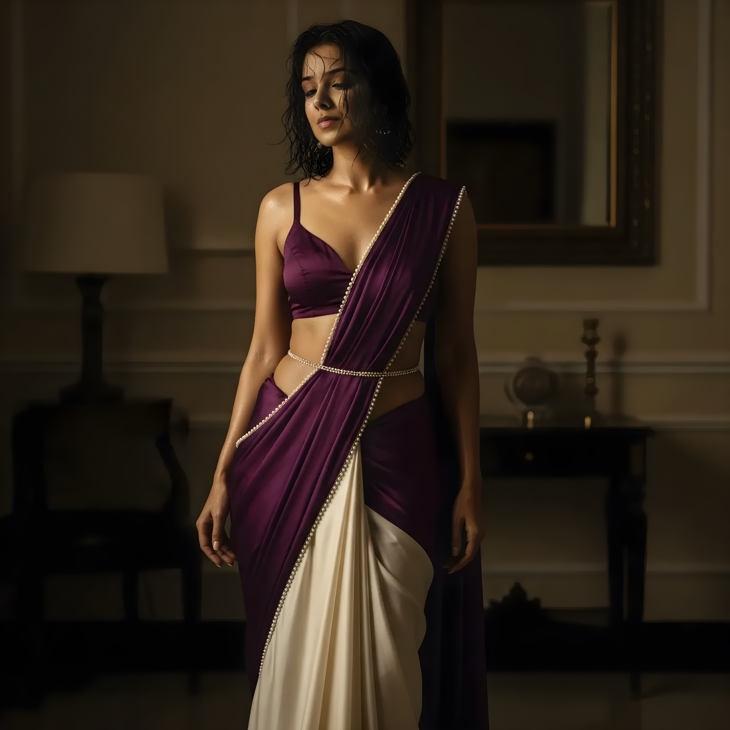 Plum Desire Dual-Tone After Dark Saree