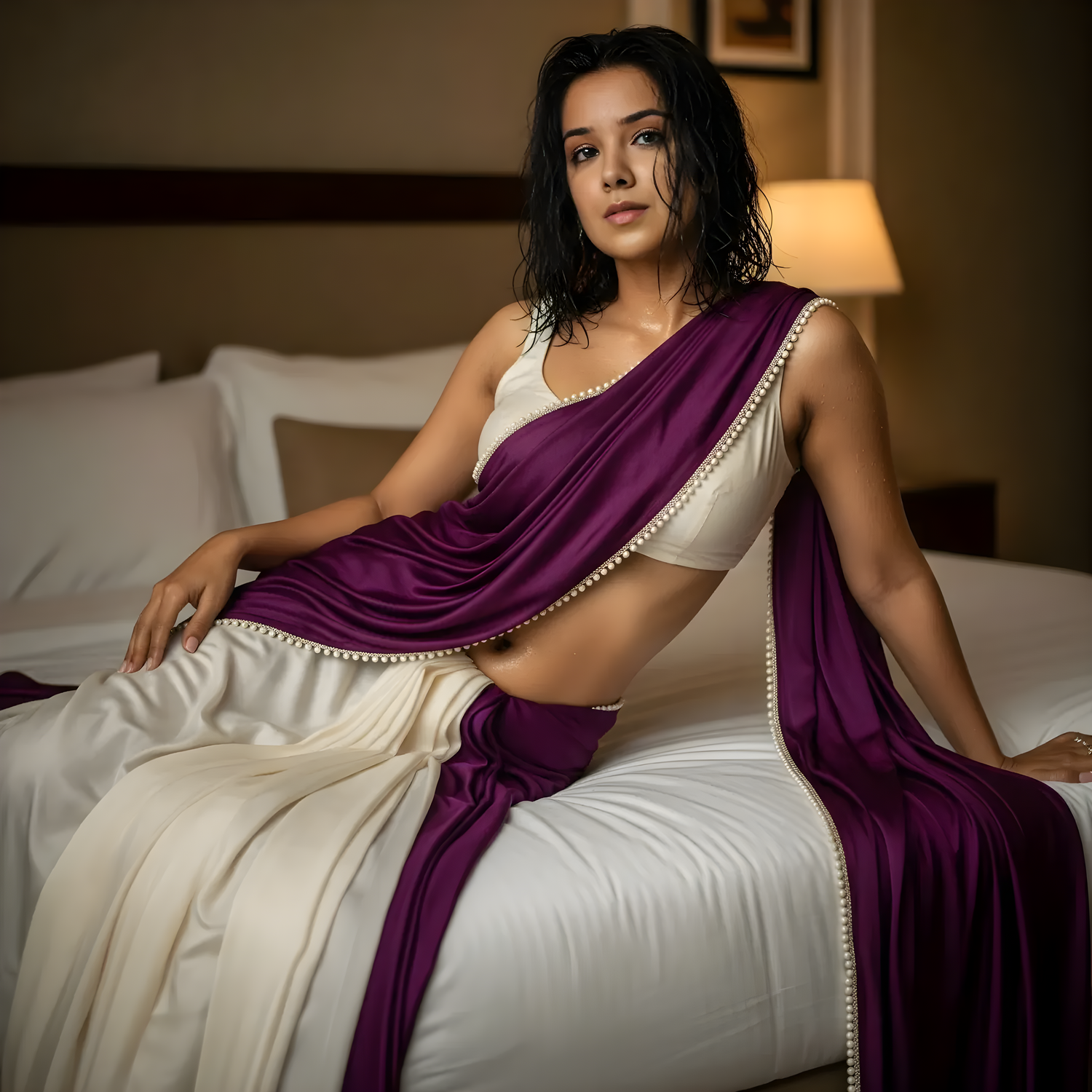 Plum Desire Dual-Tone After Dark Saree